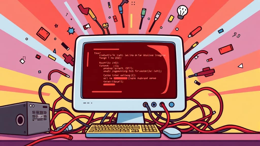 윈도우11 KB5077181 업데이트 오류: 무한 재부팅 해결 완벽 가이드 4 무한 재부팅의 원인: 기술적 충돌과 오류 (cartoon 스타일)