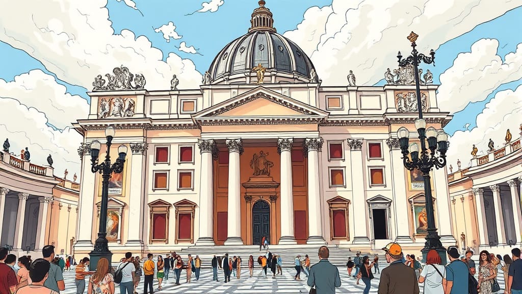 로마 바티칸 투어 완벽 가이드: 예약부터 핵심 코스까지 2 바티칸 투어, 왜 가이드와 함께해야 할까? (illustration 스타일)