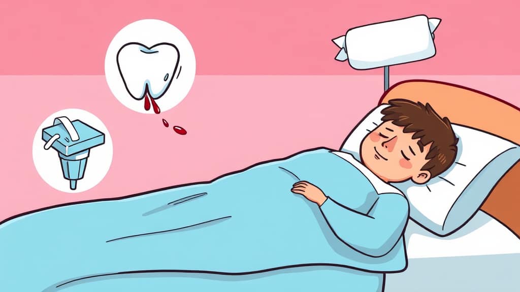 사랑니 발치 후 통증, 붓기, 식단 완벽 가이드 5 사랑니 발치 후 붓기와 출혈 관리 방법 (cartoon 스타일)