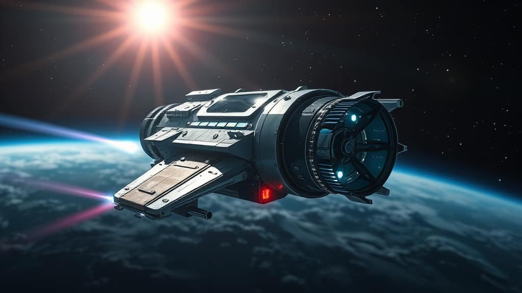 우주·로봇 핵심 부품, 새로운 성장 동력. 하모닉 드라이브 시스템즈 3 우주 탐사선 부품, 새로운 성장 동력 (realistic 스타일)