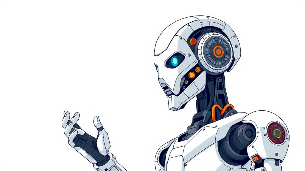 우주·로봇 핵심 부품, 새로운 성장 동력. 하모닉 드라이브 시스템즈 7 휴머노이드 로봇 시장과 역할 (illustration 스타일)