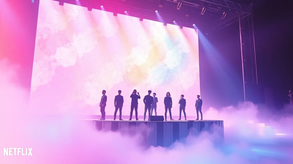 BTS 컴백 라이브 ARIRANG: 광화문 넷플릭스 생중계 완벽 가이드 3 넷플릭스 생중계 완벽 가이드: 시청 방법부터 놓치지 말아야 할 관전 포인트 (watercolor 스타일)