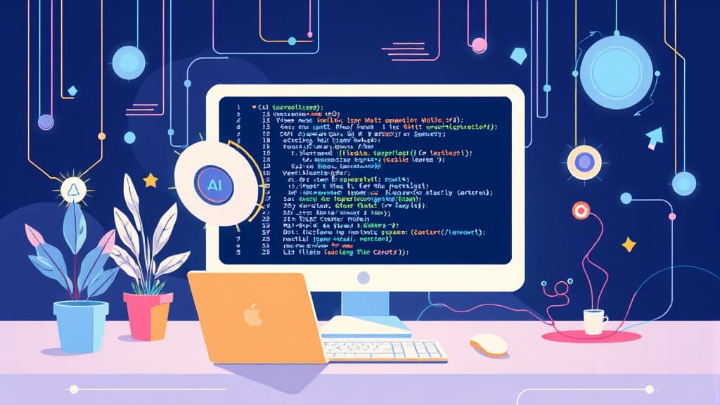 xAI, Cursor AI 인수: AI 코딩 혁신과 미래 전망 4 Cursor AI의 주요 기능 및 활용 사례 (illustration 스타일)