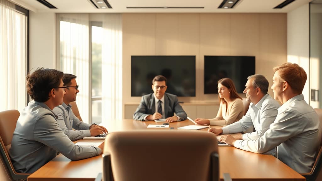 한국앤컴퍼니그룹 AI 통역 '컴HK' 도입: 업무 혁신 가속화 2 AI 실시간 통역 기능, 언어 장벽을 허물다 (realistic 스타일)