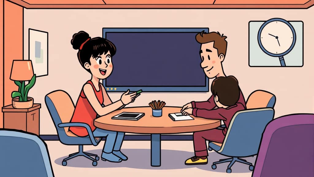 한국앤컴퍼니그룹 AI 통역 '컴HK' 도입: 업무 혁신 가속화 4 보안과 협업 편의성, 두 마리 토끼를 잡다 (cartoon 스타일)