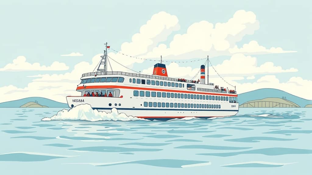 흑산도 배편 완벽 정리: 예약, 요금, 시간표, 꿀팁 총망라 4 흑산도 여행 준비물 및 주의사항 (illustration 스타일)