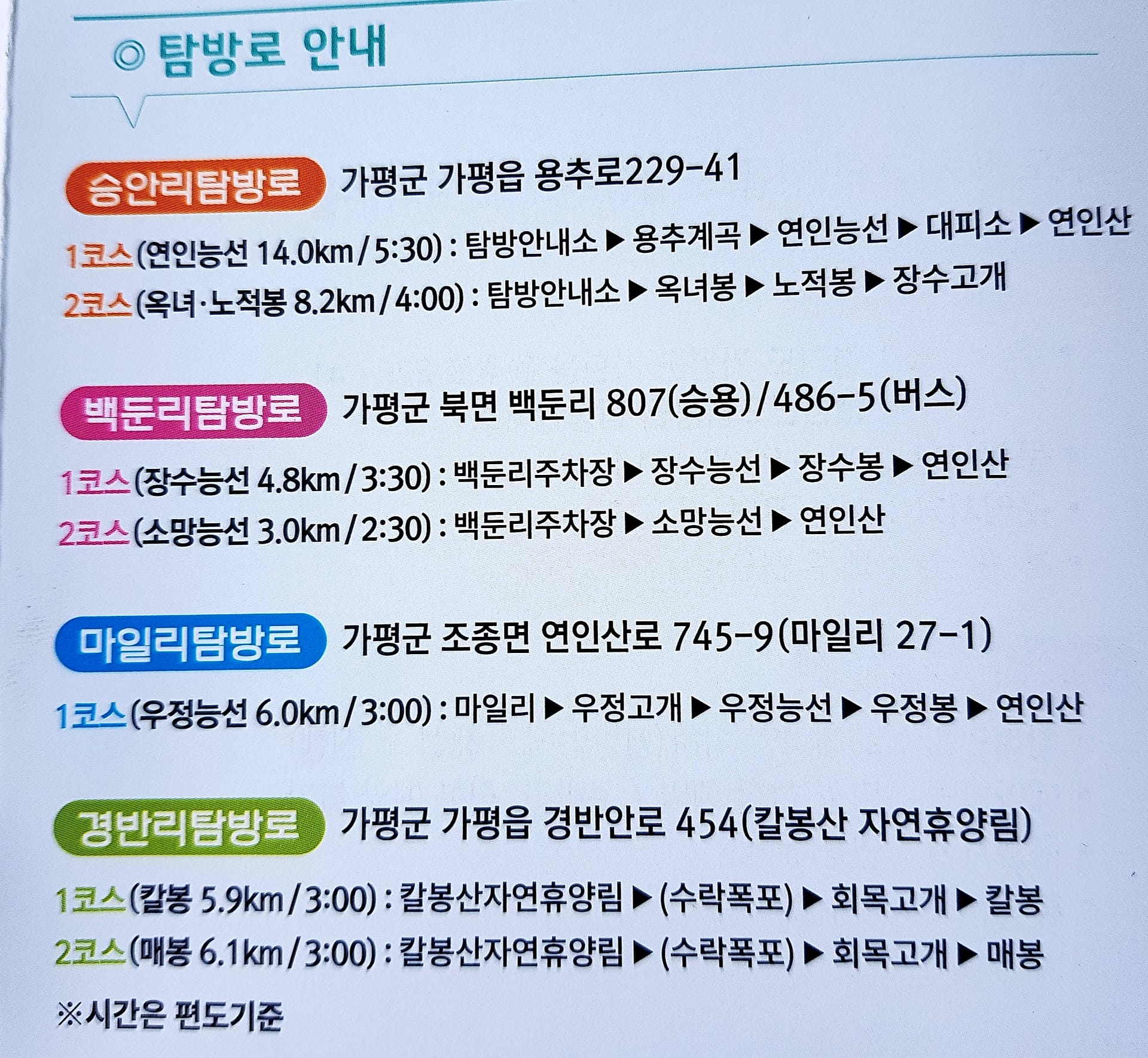 연인산 탐방로 연인산 탐방로